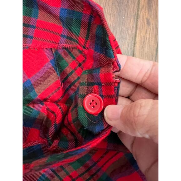 Vintage Southern Lady Red Plaid Tartan A-Line Midi Skirt Medium 10 Academia - Picture 3 of 6